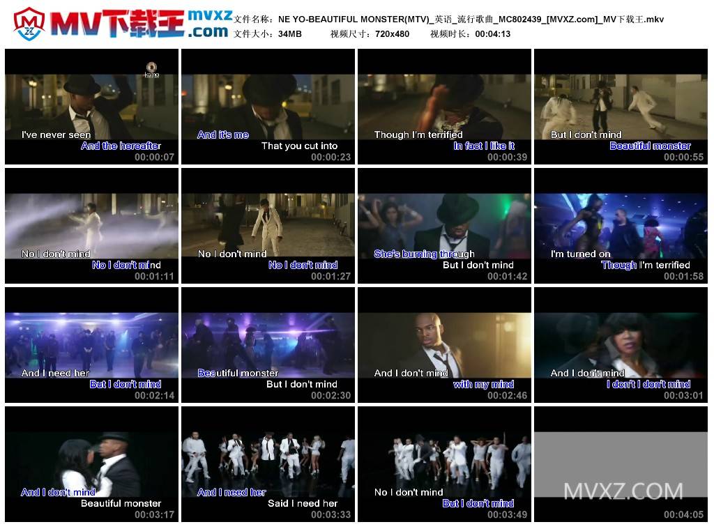 NE YO-BEAUTIFUL MONSTER(MTV)_英语_流行歌曲_MC802439